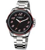 [J] Relógio Quartz Eyki OverFly - Grande, Fundo Preto