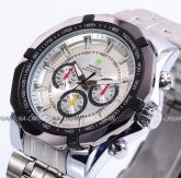 [J] Relógio Quartz Weide - Aço Inox - Preto e Grafite